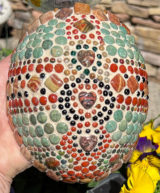 Turtle shell with red creek jasper